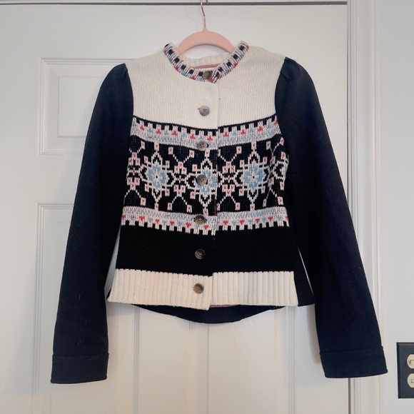 Anthro | Elevenses Buckhaven Sweater Jacket sz 6 VGUC - Picture 3 of 6